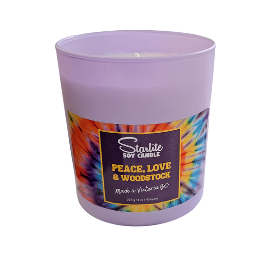 STARLITE SOY CANDLE • PEACE, LOVE & WOODSTOCK
