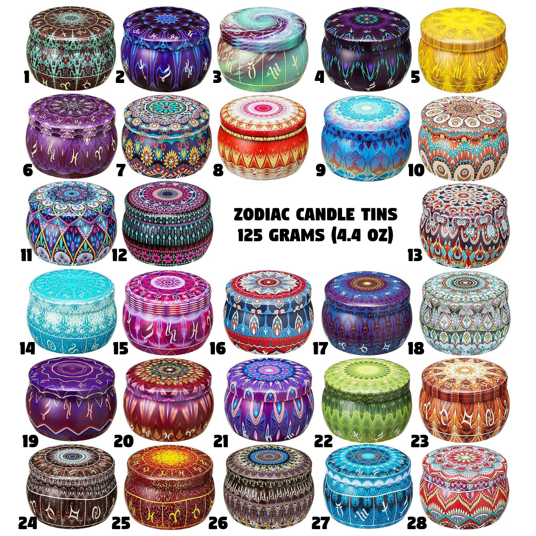 ZODIAC CANDLE TINS (125 grams)