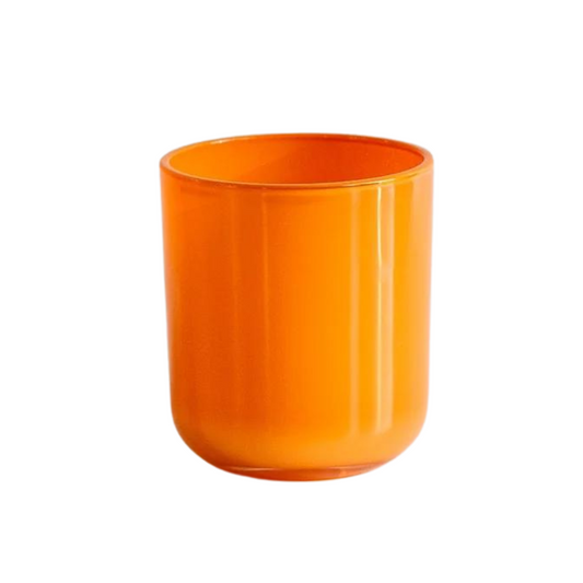 CANDLE VESSEL GLOSSY ORANGE