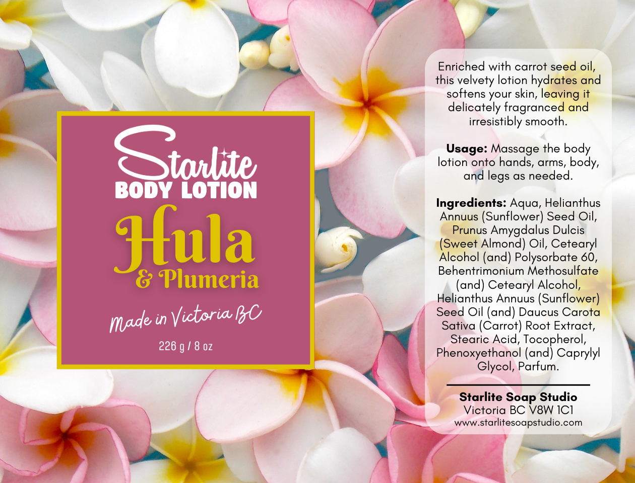 STARLITE BODY LOTION - HULA + PLUMERIA