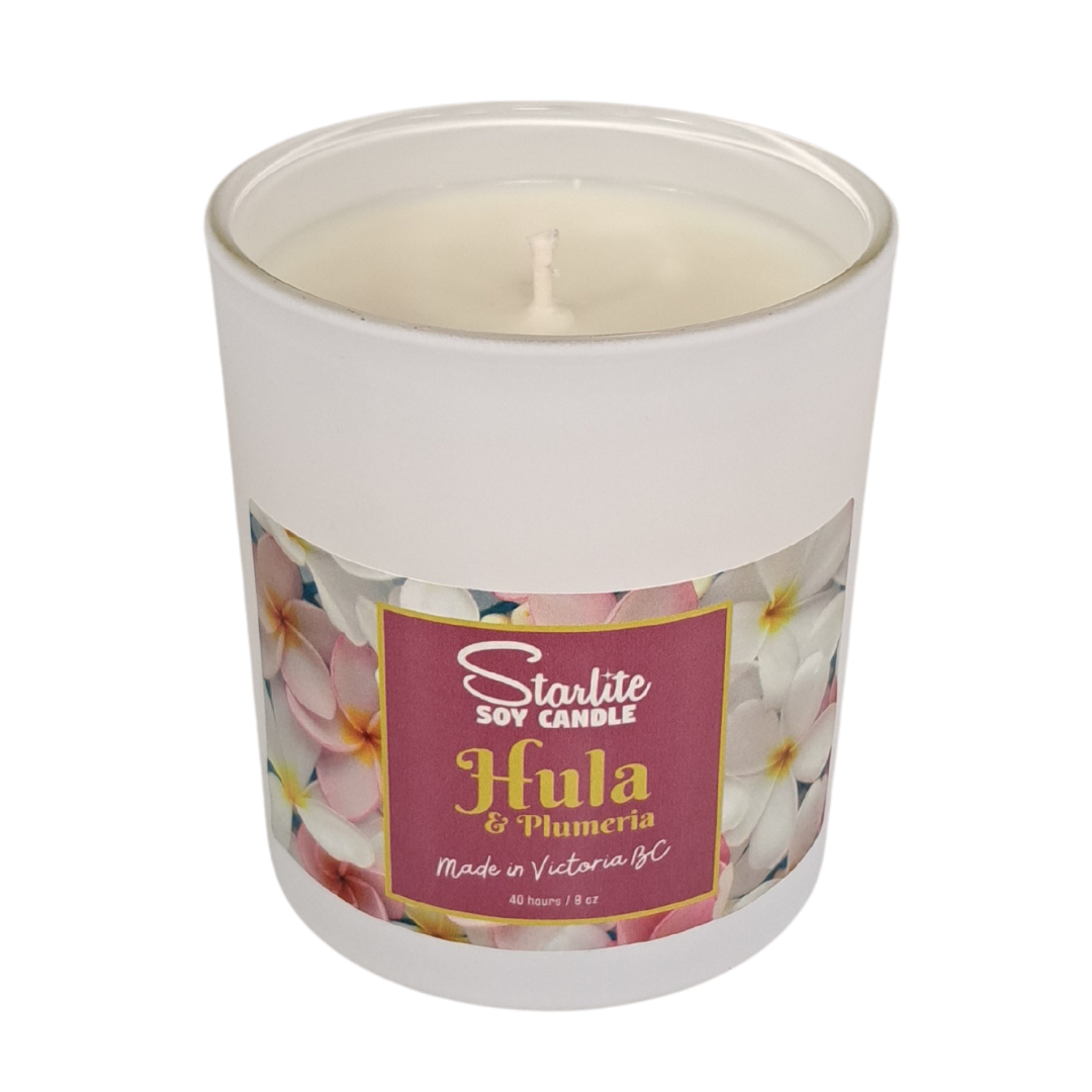 hula & plumeria soy candle